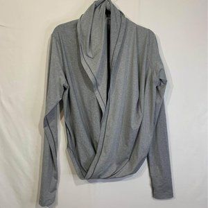 ZYIA active wrap sweater. Gray/white. Size large. Brand new. NWOT.